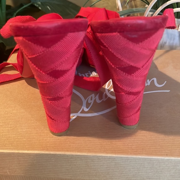 SALE TODAY Christian louboutin Red Ballerina heels size 38.5 woman’s 7-8 - Picture 4 of 7